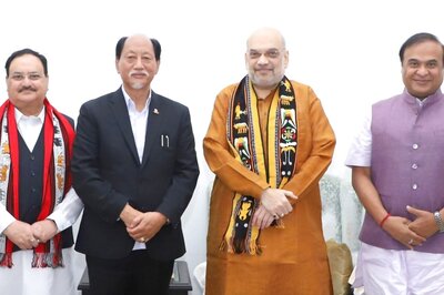 Assam CM, JP Nadda Meet Amit Shah; Discuss Govt Formation in Tripura, Nagaland