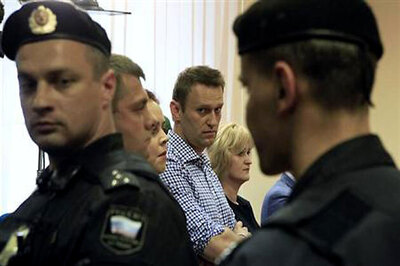Protests erupt as Russian opposition leader gets 5-year jail term for embezzlement