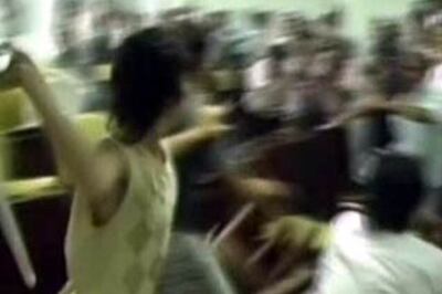 Argentine leaders throw chairs, punches in public