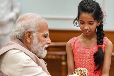 WATCH | PM Modi Celebrates 'Special' Raksha Bandhan with Daughters of Staff Members