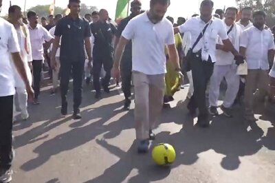 'Towards The Goal!': Rahul Gandhi Seen Playing Football During Bharat Jodo Yatra in Telangana | WATCH