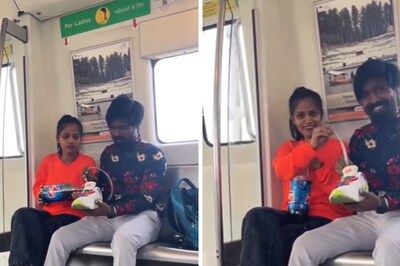 Watch: Couple's Desi Jugaad Inside Delhi Metro Sends Hygiene For A Toss