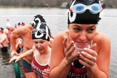 In pics: X-mas Day celebration under ice water