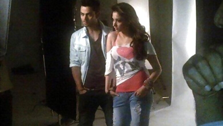 Tamannah and Virat Kohli shoot for a TV commercial