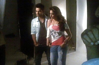 Tamannah and Virat Kohli shoot for a TV commercial