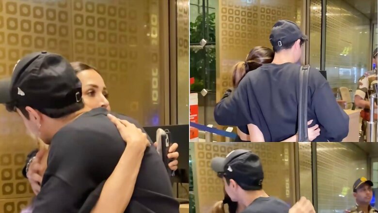 Malaika Arora Gets Emotional, Gives Son Arhaan Khan A Tight Hug As He Leaves For College; Watch