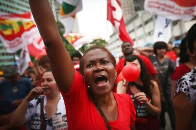 Brazilians demonstrate against impeachment of President Dilma Rousseff