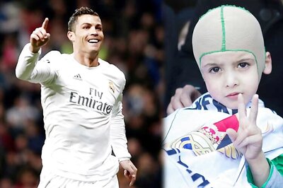 Palestinian firebomb survivor meets hero Cristiano Ronaldo