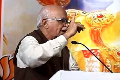 Modi, Advani and Rajnath Singh seen together at a public meet
