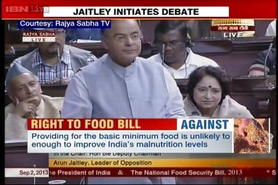 BJP backs Food Security Bill, but against some aspects, says Jaitely