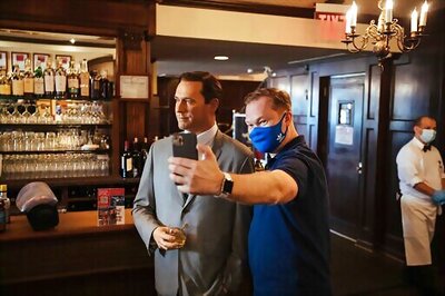 NYC Steakhouse Stunt: A Wax Don Draper Hanging At The Bar