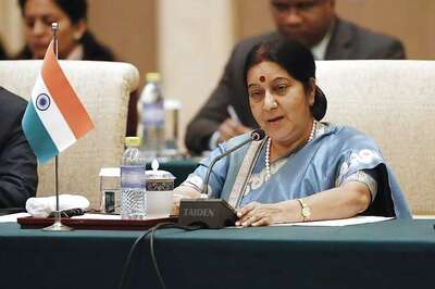 Sushma Swaraj meets Chinese counterpart Wang Yi, raises Lakhvi issue