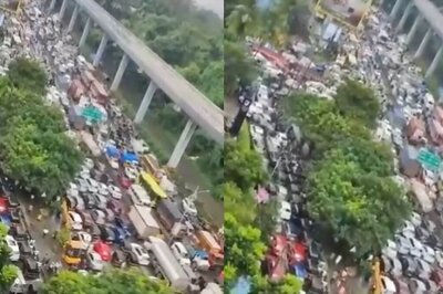 Massive Traffic On Thane's Ghodbunder Road After Truck Falls Off Flyover | Video