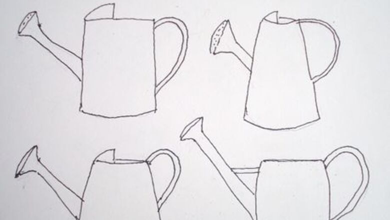 How to Do a Watercolor of a Watering Can with Birds