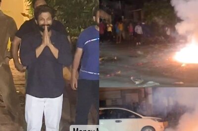 Allu Arjun Fans Burst Crackers Outside His House After Big Win; Pushpa Star Greets Crowd In Style