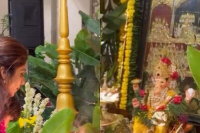 Shilpa Shetty Performs Ganesh Aarti With Son Viaan Raj Kundra at Their Bungalow; Watch Video