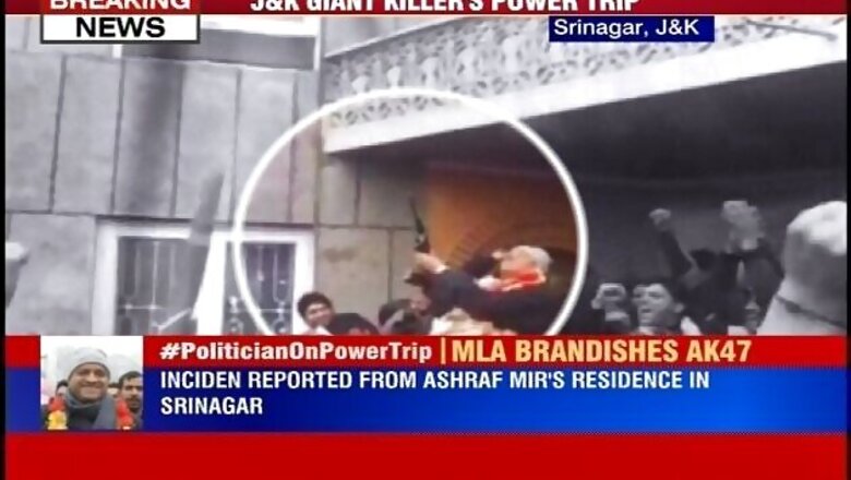 PDP MLA Ashraf Mir fires AK47 to celebrate his win over Omar Abdullah in J&K assembly polls
