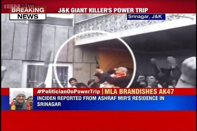 PDP MLA Ashraf Mir fires AK47 to celebrate his win over Omar Abdullah in J&K assembly polls