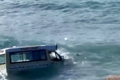In Dramatic Video, Ice Cream Truck Gets Carried Away By Tide At UK Beach