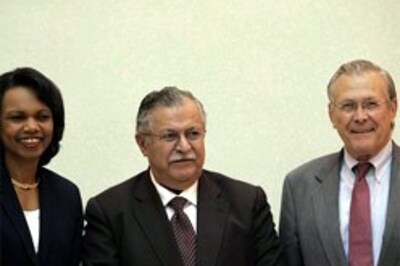 Rice, Rummy on surprise visit to Iraq