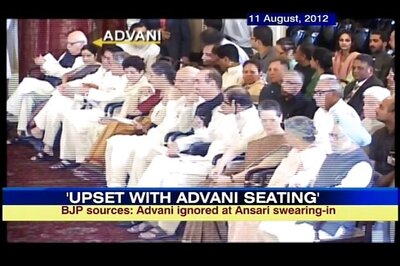 Advani ignored at Ansari's swearing in: BJP sources