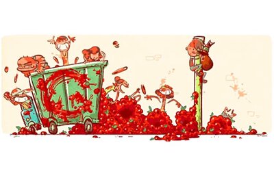 La Tomatina: Google doodles 70th anniversary of Spain's tomato-throwing festival