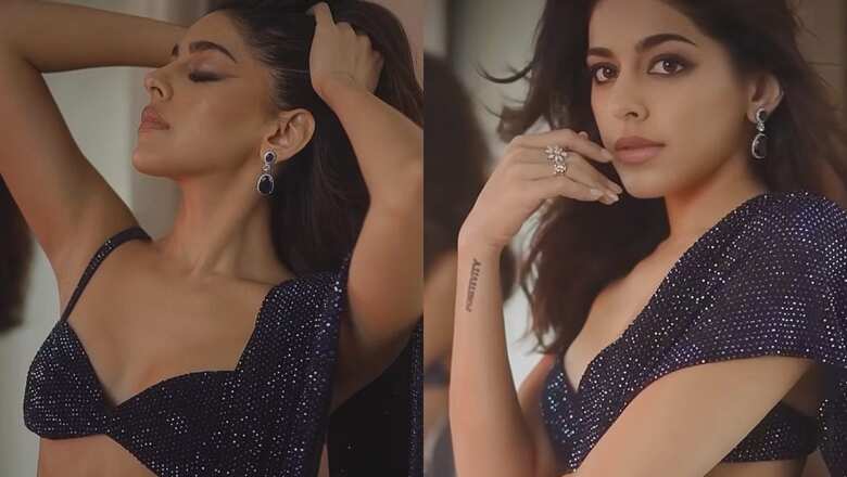 Sexy Alaya F Flaunts Her Bombshell Body In A Shimmery Dark Blue Saree; Racy Video Goes Viral