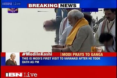 PM Modi visits Assi Ghat as a part of his Clean Ganga initiative