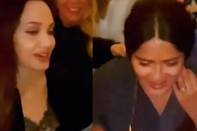 Angelina Jolie Celebrates Salma Hayek's Birthday by Smashing Cake on Her Face; Watch Video
