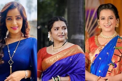 Navratri Ready! These Marathi Actresses, In Blue Sarees, Will Take Your Breath Away