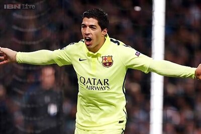 Barcelona's Luis Suarez bursts from shadow of Lionel Messi and Neymar