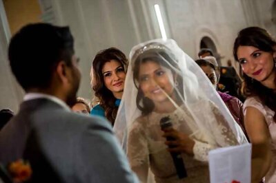 Snapshot: Raveena Tandon's younger daughter Chhaya ties knot with Shawn Mendes in Goa