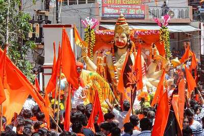Bajrang Dal Stages Protest Near Congress HQ in Delhi Over Promise to Ban Outfit in Karnataka