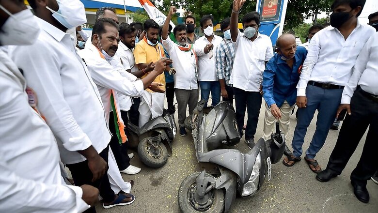 Watch: Bullock Cart Stage Collapses During Congress Protest Against Fuel Price Hike