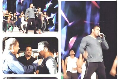 Bajrangi Bhaijaan aka Salman Khan rehearses for AIBA performance, poses for photos with fans in Dubai