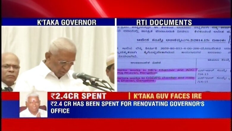 Karnataka Governor in trouble as RTI query shows he spent Rs 2.4 crore on revamp, chartered flights