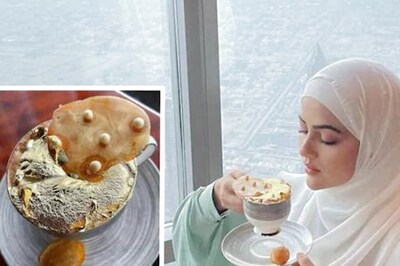 In Latest Photo, Sana Khan Having Gold Plated Tea at Burj Khalifa. How Much it Costs