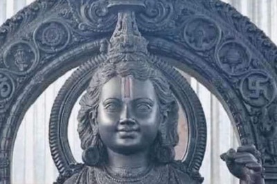 Carved in Black Stone, Holding Golden Bow and Arrow: Ram Lalla Idol's Face Revealed, 1st Photos Out