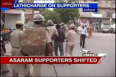 Asaram supporters lathicharged outside Jodhpur central jail