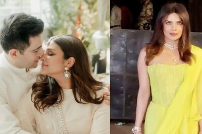 Parineeti Chopra-Raghav Chadha Engaged! Cousin Priyanka Chopra Stuns In a Ruffled Sari At The Ceremony