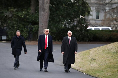 Donald Trump Walks Out Without Signing Executive Orders, Chased by V-P Pence