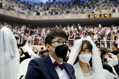 Sanitizer, Masks, Checking Body Temperature: Inside South Korean Mass Wedding Amid Coronavirus Fears