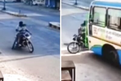 On Cam: Haryana Roadways Driver Rams Bus Into Chain Snatchers Fleeing On Bike