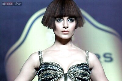 Snapshot: A bob wig, futuristic make-up; is it really Kangana Ranaut on the ramp?