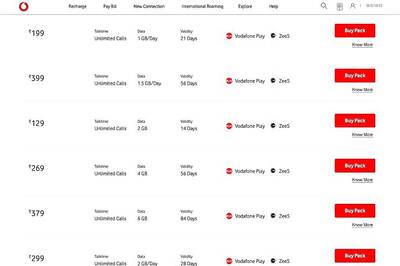 Vodafone Has New Unlimited Prepaid Packs For Rs 129, Rs 199 And Rs 269