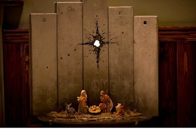 Banksy Unveils Dark Nativity Scene Mural at His Bethelam Hotel 'With the Worst View in the World'