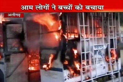 Aligarh: School bus catches fire, all rescued
