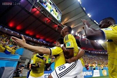 World Cup 2014: Rodriguez scores brace to knock out Suarez-less Uruguay