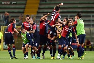 Cagliari and Sampdoria draw 2-2 in wild finish