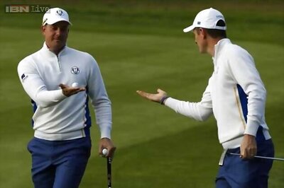 Birdie bonanza as Europe and US light up Ryder Cup